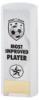 WHITE PLASTIC FILLED COLUMN FOOTBALL MOST IMPROVED PLAYER (1in CEN) - 8.25in