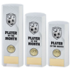 WHITE PLASTIC FILLED COLUMN FOOTBALL PLAYER OF THE MONTH (1in CEN)