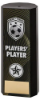 BLACK PLASTIC FILLED COLUMN FOOTBALL PLAYERS PLAYER (1in CEN) - 6in