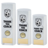 WHITE PLASTIC FILLED COLUMN FOOTBALL THANK YOU COACH (1in CEN)