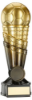 Picture of GOLD/BLACK FILLED PLASTIC FOOTBALL NET COLUMN WITH PLATE (1in CEN)