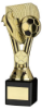 GOLD/BLACK PLASTIC WEMBLEY FIGURE ON BLACK MARBLE TROPHY (1in CEN) - 8in