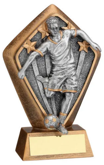 BRZ/GOLD DIAMOND HOLDER WITH MALE FOOTBALL DISC AND PLATE - 5.25in