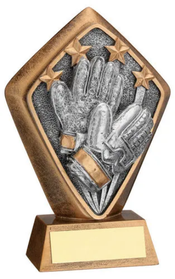 BRZ/GOLD DIAMOND HOLDER WITH GOALKEEPER DISC AND PLATE - 5.25in