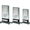 CLEAR/BLACK GLASS WITH LASE RUGBY IMAGE AND PLATE (15mm THICK)