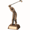 BRZ/GOLD RESIN MALE BACK SWING GOLF WITH PLATE - 6in
