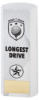 WHITE PLASTIC FILLED COLUMN GOLF LONGEST DRIVE (1in CEN) - 7in
