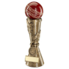 BRZ/GOLD/RED CRICKET BALL LEAF COLUMN WITH PLATE (1in CENTRE) - 11in