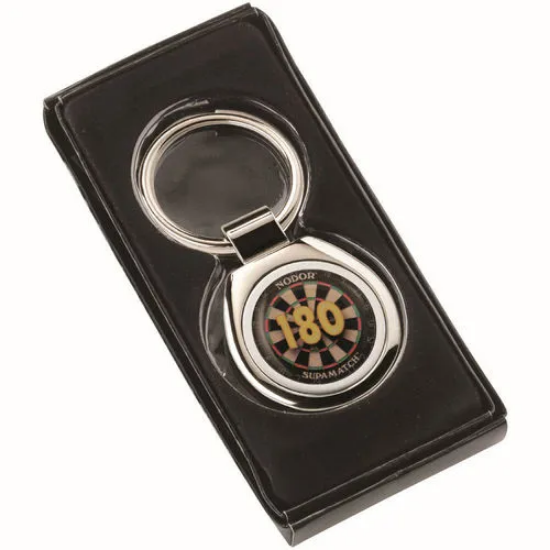 DARTS 180 METAL ROUND KEYRING - 1.75in