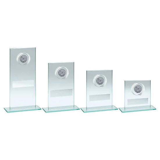 JADE/SILVER GLASS WITH POOL/SNOOKER INSERT AND PLATE