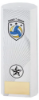 WHITE PLASTIC FILLED COLUMN NETBALL (1in CEN) - 8.25in