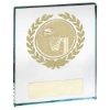 Picture of Jade/gold Glass Block With Netball Insert And Plate