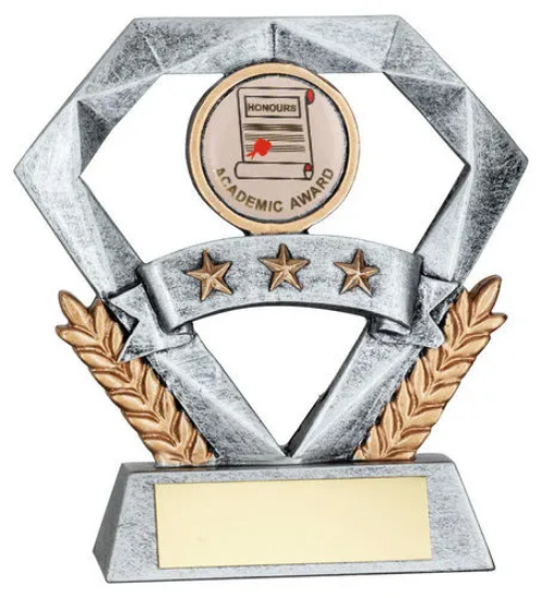 PEW/GOLD GENERIC MINI DIAMOND WITH PLATE (1in CEN) - 4in