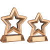 BRZ/GOLD RESIN GENERIC MINI STAR WITH PLATE