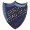 SCHOOL SHIELD BADGE (DEPUTY HEAD GIRL) BLUE - 1.25in