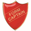 SCHOOL SHIELD BADGE (FORM CAPTAIN) RED - 1.25in