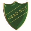 SCHOOL SHIELD BADGE (HEAD BOY) GREEN - 1.25in