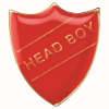 SCHOOL SHIELD BADGE (HEAD BOY) RED - 1.25in