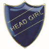 SCHOOL SHIELD BADGE (HEAD GIRL) BLUE - 1.25in