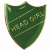 SCHOOL SHIELD BADGE (HEAD GIRL) GREEN - 1.25in