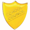 SCHOOL SHIELD BADGE (SCHOOL COUNCIL) YELLOW - 1.25in