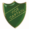 SCHOOL SHIELD BADGE (VICE CAPTAIN) GREEN -      1.25in