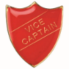 SCHOOL SHIELD BADGE (VICE CAPTAIN) RED - 1.25in