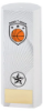 WHITE PLASTIC FILLED COLUMN BASKETBALL (1in CEN) - 6in