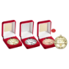 VELVET BOX AND 50mm MEDAL BASKETBALL TROPHY SILVER