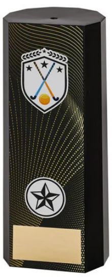 BLACK PLASTIC FILLED COLUMN HOCKEY (1in CEN) - 6in