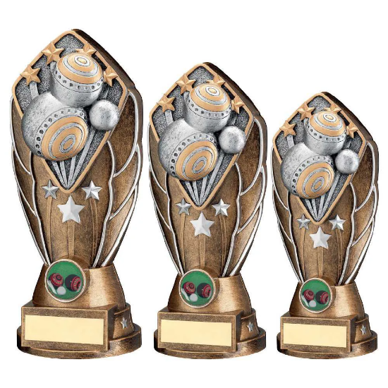 BZ/SILV DIAMOND COLUMN + LAWN BOWLS DISC & PLATE (1in CEN)