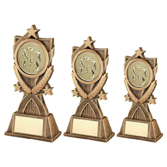 BRZ/GOLD 3 STAR WREATH SERIES WITH ATHLETICS INSERT AND PLATE