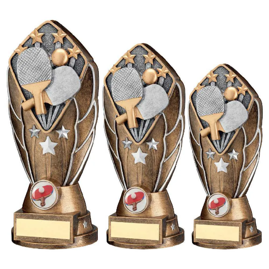 BZ/SILV DIAMOND COLUMN + TABLE TENNIS DISC & PLATE (1in CEN)