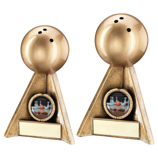 BRZ/GOLD TEN PIN PYRAMID WITH PLATE (1in CENTRE)