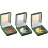 GREEN VELVET BOX AND 50mm MEDAL GAELIC FOOTBALL TROPHY SILVER