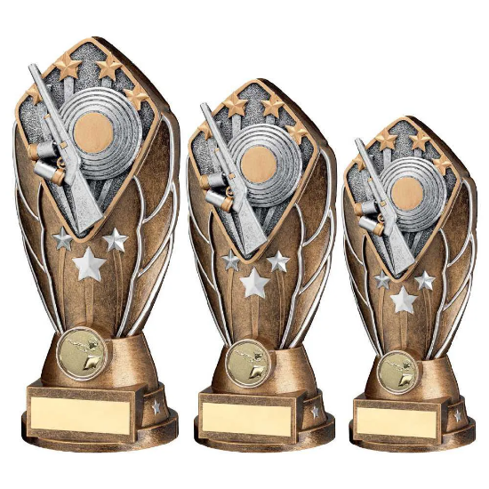 BZ/SILV DIAMOND COLUMN + SHOOTING DISC & PLATE (1in CEN)