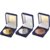 VELVET BOX AND 50mm MEDAL SWIMMING TROPHY SILVER