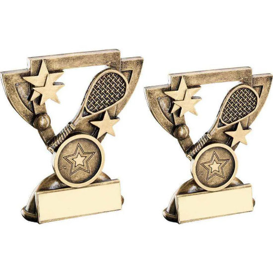 BRZ/GOLD SQUASH MINI CUP WITH PLATE (1in CENTRE)