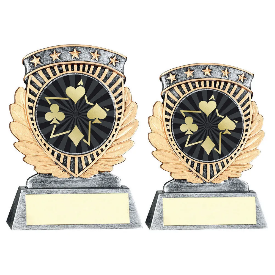 PEW/GOLD 5 STAR HOLDER WITH VINYL CARDS INSERT & PLATE