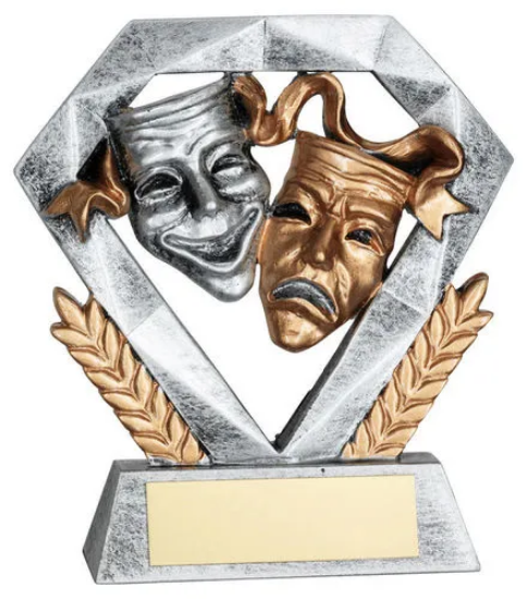 PEW/GOLD DRAMA MINI DIAMOND WITH PLATE - 4in