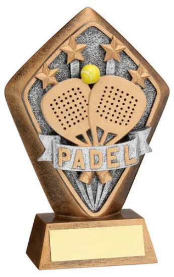 BRZ/GOLD DIAMOND HOLDER WITH PADEL DISC WITH PLATE - 5.25in