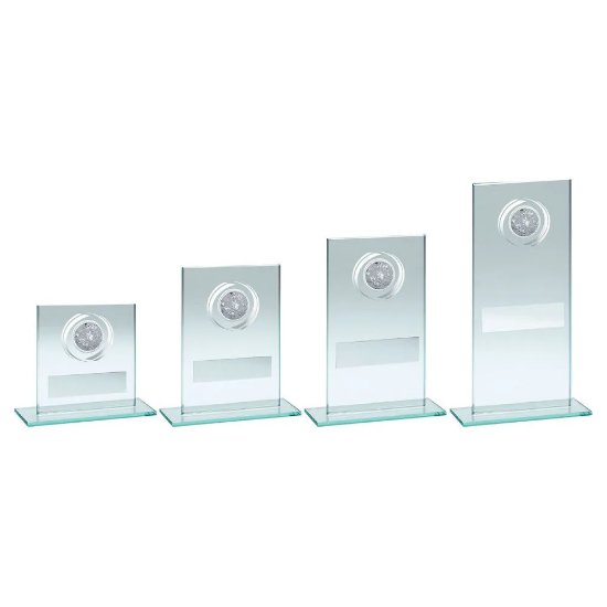 JADE/SILVER GLASS WITH DOG INSERT AND PLATE