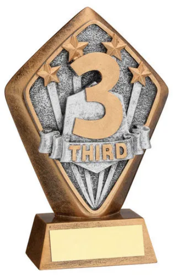 BRZ/GOLD DIAMOND HOLDER WITH 3RD DISC WITH PLATE - 5.25in