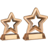 BRZ/GOLD RESIN GENERIC MINI STAR WITH PLATE