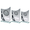 JADE/BLK/SILV GLASS STAR PLAQUE WITH SILV/BLK TRIM TROPHY