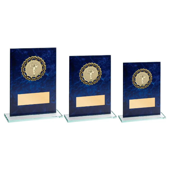 JADE GLASS WITH  MARBLE BACKING AND GOLD/BLK TRIM (2in CEN)