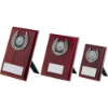 ROSEWOOD PLAQUE AND SILVER TRIM ASSEMBLED TROPHY (1in CENTRE)