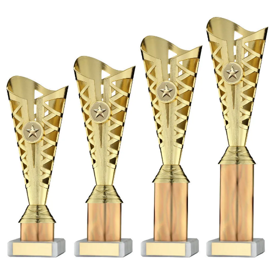 GOLD PLASTIC TITAN CUP ASSEMBLED ON MARBLE (1in CEN)