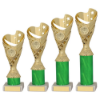 GOLD/GREEN PLASTIC SABRE CUP ASSEMBLED ON MARBLE (1in CEN)