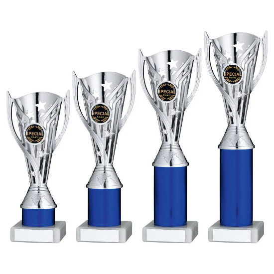 SILVER/ PLASTIC FLASH CUP ASSEMBLED ON MARBLE (1in CEN)